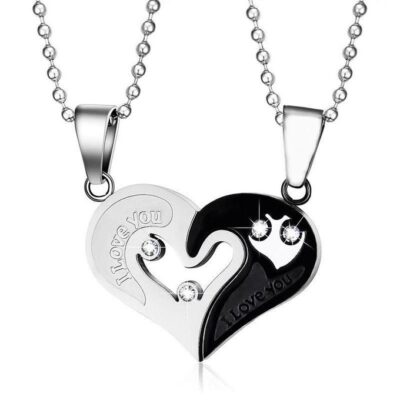 1 Pair Couple Necklace I Love You Unisex